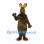 Kangaroo Mascot Costume in Dark Brown with Yellow Inner Ears