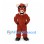 Boar Mascot Costume in Reddish Brown with Tusks and Black Hooves