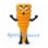 Spiral Monster Mascot Costume in Yellow with Tapered Stacked Rings