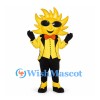 Sun Mascot Costume with Sunglasses and Yellow Jacket