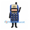 Mobile Phone Mascot Costume in Blue with Keypad and Antenna