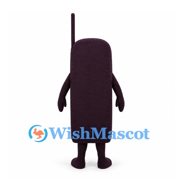 Mobile Phone Mascot Costume in Dark Purple with Long Antenna