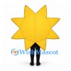 Sun Mascot Costume in Yellow with Black Sunglasses