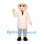 Scientist Mascot Costume with White Coat and Glasses
