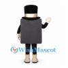 Safe Mascot Costume in Gray with Black Top Hat