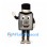 Safe Mascot Costume in Gray with Black Top Hat