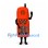 Mobile Phone Mascot Costume in Orange with Black Keypad