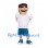 Boy Mascot Costume with White Shirt and Teal Shorts