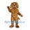 Dog Mascot Costume with Curly Brown Fur and Floppy Ears