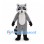 Raccoon Mascot Costume in Gray with Fluffy Ringed Tail