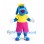 Dog Mascot Costume in Blue with Yellow Shirt and Pink Shorts