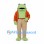 Frog Mascot Costume with Orange Jacket and Striped Pants