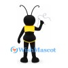 Bee Mascot Costume in Black and Yellow with Long Antennae