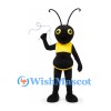 Bee Mascot Costume in Black and Yellow with Long Antennae