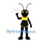 Bee Mascot Costume in Black and Yellow with Long Antennae
