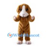 Dog Mascot Costume in Brown and White with Fluffy Ears