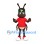 Cricket Mascot Costume with Red Shirt and Red Shoes