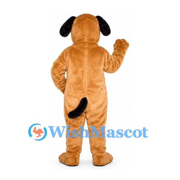 Dog Mascot Costume in Tan with Black Ears