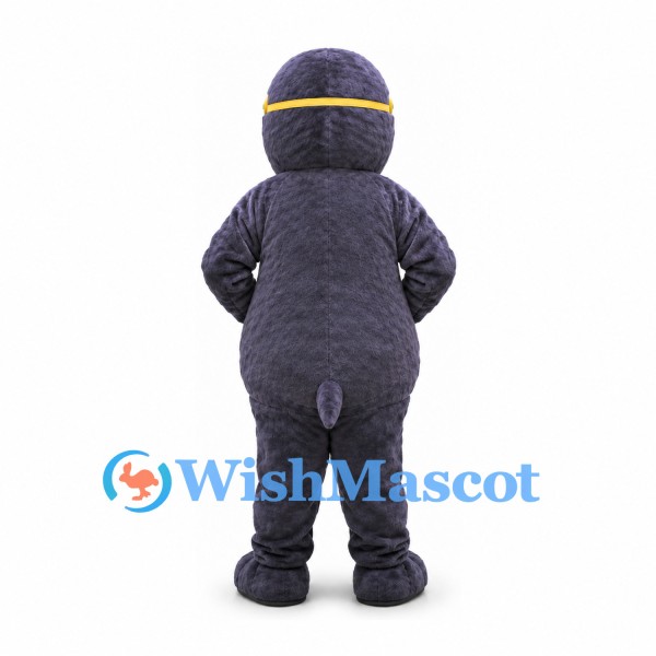 Mole Mascot Costume in Gray with Round Glasses
