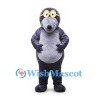 Mole Mascot Costume in Gray with Round Glasses