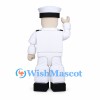 Sailor Mascot Costume with White Uniform and Cap
