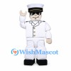 Sailor Mascot Costume with White Uniform and Cap