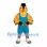 Bird Mascot Costume in Yellow with Teal Sports Uniform
