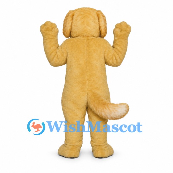 Dog Mascot Costume in Golden Beige with Fluffy Ears