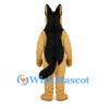 German Shepherd Dog Mascot Costume with Tan Body and Black Back