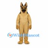 German Shepherd Dog Mascot Costume with Tan Body and Black Back