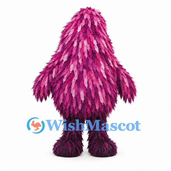 Monster Mascot Costume with Shaggy Pink and Purple Fur