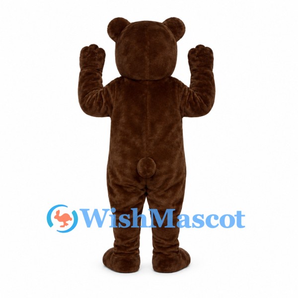 Bear Mascot Costume in Dark Brown with Cream Muzzle