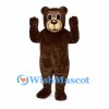 Bear Mascot Costume in Dark Brown with Cream Muzzle