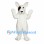 Bull Terrier Dog Mascot Costume in White with Black Eye Patch