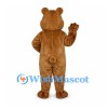 Bear Mascot Costume in Brown with Rounded White Muzzle