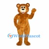 Bear Mascot Costume in Golden Brown with Friendly Smile