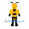 Bee Mascot Costume with Black and Yellow Stripes and Round Wings