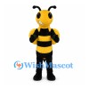 Bee Mascot Costume with Black and Yellow Stripes and Round Wings