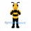 Bee Mascot Costume with Black and Yellow Stripes and Round Wings
