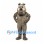 Bulldog Mascot Costume in Gray with Muscular Body