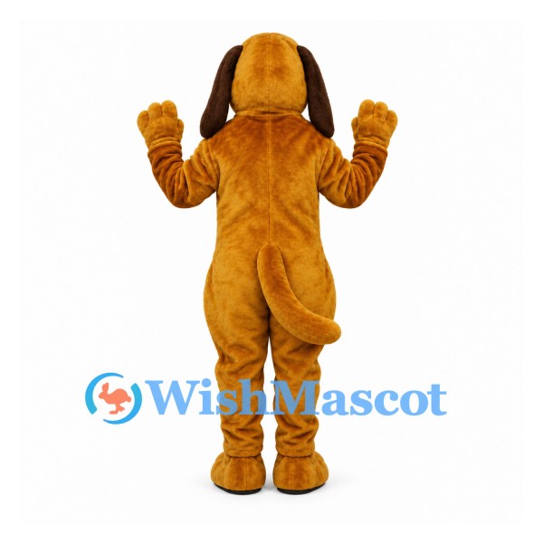 Dog Mascot Costume in Golden Brown with Black Ears
