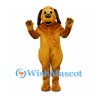 Dog Mascot Costume in Golden Brown with Black Ears