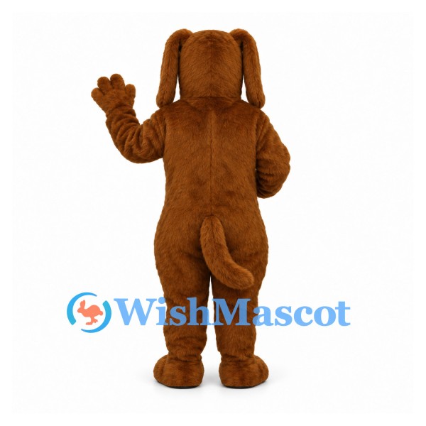 Dog Mascot Costume in Brown with White Belly and Long Ears