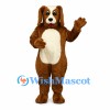 Dog Mascot Costume in Brown with White Belly and Long Ears