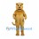Lion Mascot Costume in Gold with Shaggy Mane and Fangs