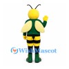 Bee Mascot Costume with Green Shirt and Green Shoes