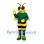 Bee Mascot Costume with Green Shirt and Green Shoes