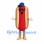Hot Dog Mascot Costume with Blue Cap and Black Sunglasses