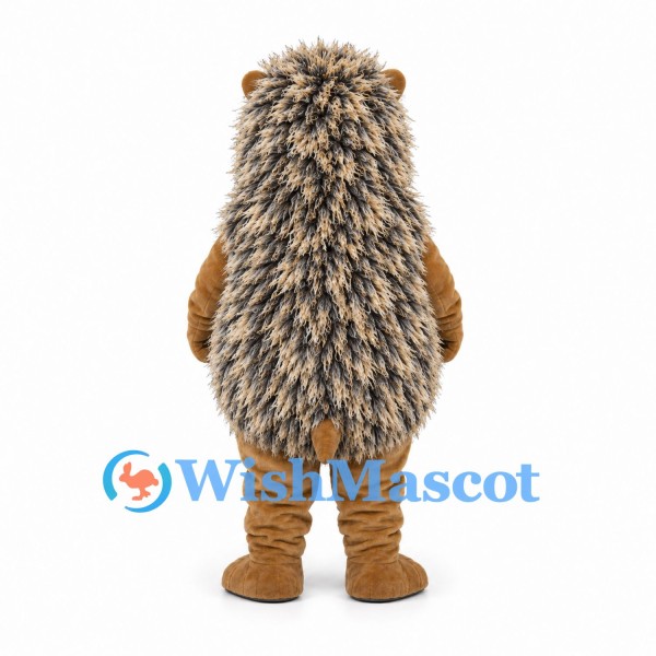 Hedgehog Mascot Costume with Tan Belly and Shaggy Spines