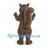 Squirrel Mascot Costume with White Belly and Fluffy Gray Tail